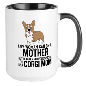 CafePress - Corgi Mom Mugs - 15 oz Ceramic Large Mug