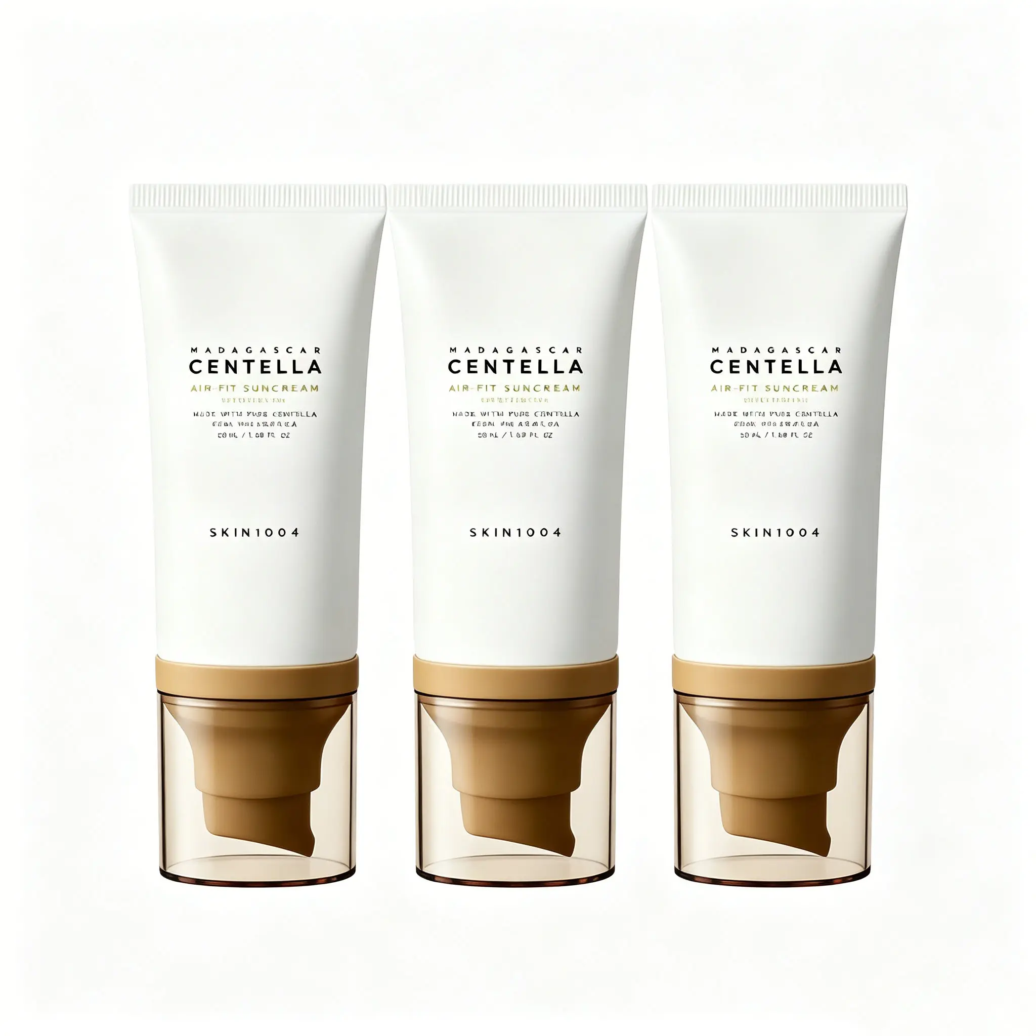 3PCS SKIN1004 Madagascar Centella Air-fit Suncream Light 1.69 fl. oz (50ml) Spf 30 PA++++