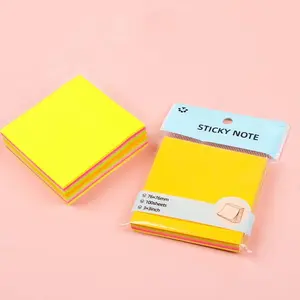 Colorful Sticky Notes for Students, Adhesive Memo Pads, Hand-Tearable Notepaper, Office Supplies Wholesale, 1pc Convenient Pad