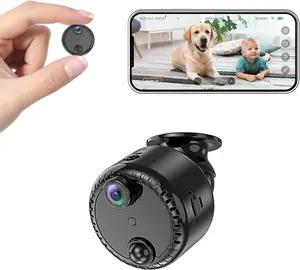 4K Mini WiFi Indoor Camera, Wireless Nanny Camera, with Night Vision Function, AI Motion Detection, Long Battery Life, Cloud Storage and SD Card Storage