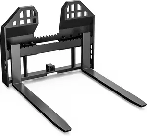 OEDRO 45" Skid Steer Pallet Fork Frame Pallet Forks 4000lbs 48" Fork Blades for Kubota Bobcat Skid Steer Quick Tach Loaders Tractors
