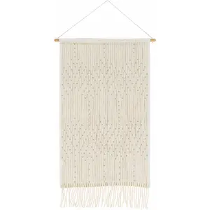 Grannis Handwoven Taupe Wall Hanging