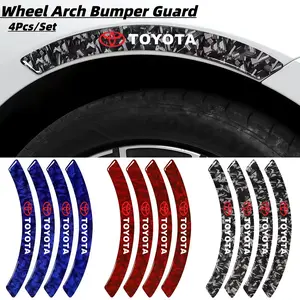 4 Pcs Carbon Fiber Forging Wheel Eyebrow Protector Sticker, Anti-Scratch Decoration for Toyota Full Model Range, Car Accessories, Car Stickers