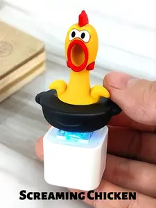 【Stress Relief Toys】Screaming Chicken Keychain, Realistic Voice Function, Cute Animal Sound Generator, Stress Relief, Relaxing Accessory, Trendy Cute Keychain