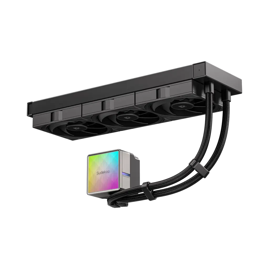Sudokoo NEXAURA 360 ARGB Diamond Glow CPU Cooler with 2500-3600 RPM Adjustable Fans & Intel AMD Compatibility