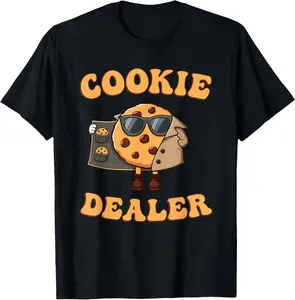 100% Cotton Cookie Dealer Cookie Seller Baking Cookie Crew Boys Girl T-Shirt