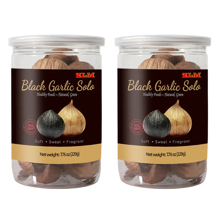 Black Garlic 7.76Oz 220g Whole Fermented for 90 Days Super Foods Non-GMOs Non-Additives High in Antioxidants Ready to Eat for Snack Healthy Recipes Flavorful Spice Blend - Seasoning garlic jerky garlic greens pepper ajwa dates chili