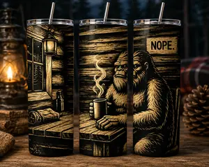20 Oz Slim Insulated Tumbler- Sasquatch Nope