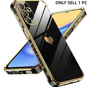 Luxury Plating Phone Case with Heart Pattern, Shockproof Phone Protective Cover, Phone Accessory Compatible with Samsung Galaxy A15 A35 A55 A14 A34 A54 A13 A53 5G S25 Ultra S25 Plus S24 Ultra S24FE, Casing