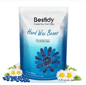 Bestidy Hard Wax Beads for Hair Removal, Waxing Beads for Coarse Hair, 500g Refill Wax Beads for Wax Warmer, Home Waxing for All Body and Brazilian Bikini Areas, Women Men(500g)