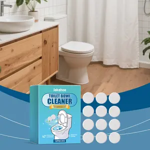 Toilet Cleaning Tablets (12 Pieces), Bathroom Toilet Maintenance, Odor Removal, Freshening, Stain Remover, Cleaning Tablets