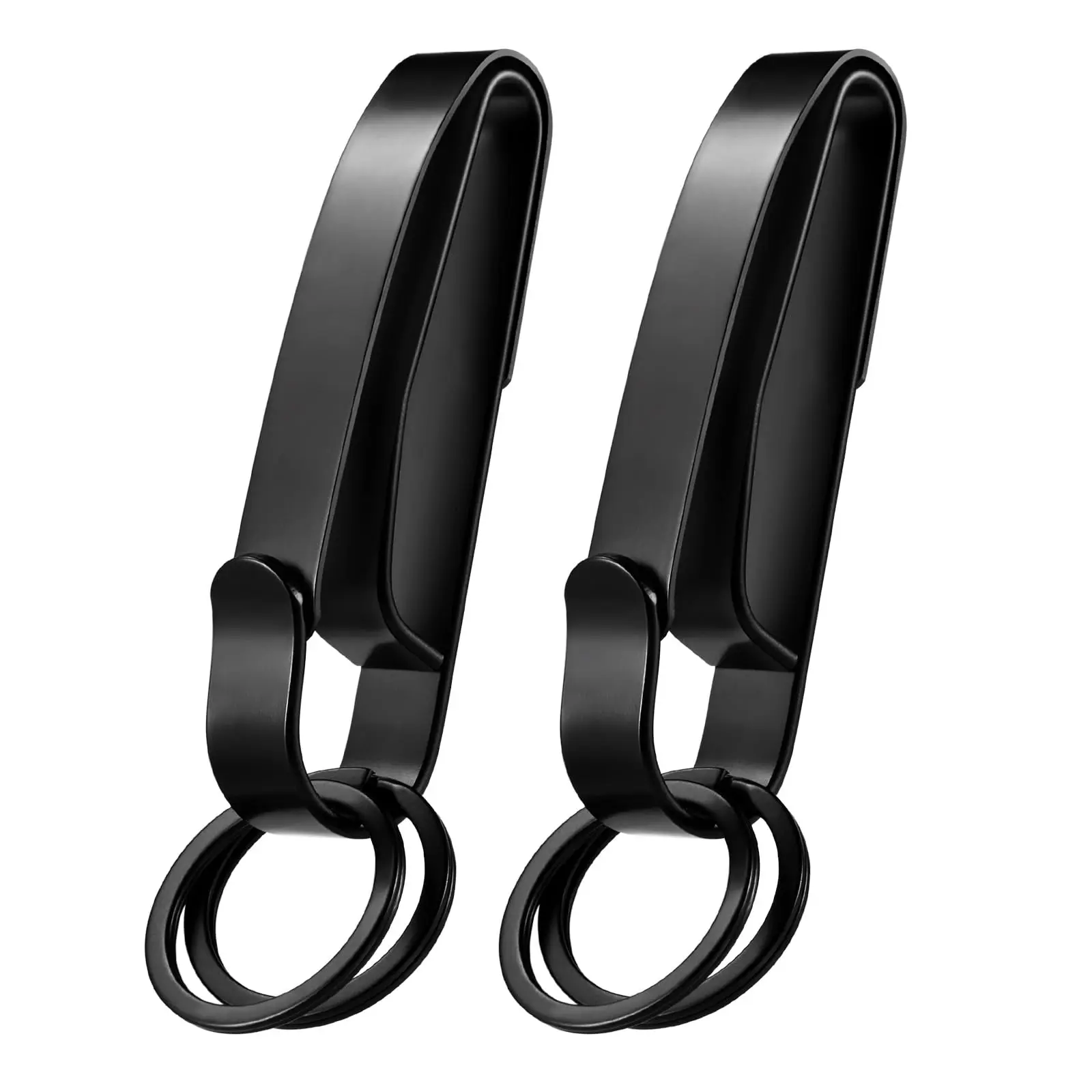 Duty Belt Key Holder 2 Pcs Premium Key Clip Quick Release Key Keeper with Key Ring for Police Law Enforcement Security and Utility Belts