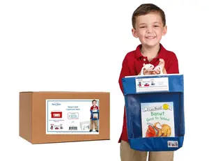 Seat Sack® Read-N-Go Classroom Pack – Bulk Reusable Poly-Cotton Classroom Book Bags, Name Sleeve Home Organizer Storage Bags