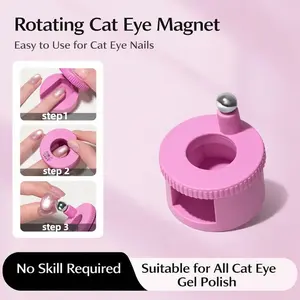 New Beginner Nail Art Cat Eye Magnetic Tool, Automatic Magnet Eyelash Curler, Strong Magnetic Instant Wide Light Glass Beads Cat Eye Magnet