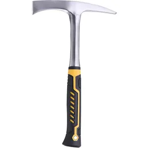 Welding Chipping Hammer with Shock Reduction Handle and Forged High Carbon Steel Steel , 27 oz Hand Tool for Slag Removal and Rock Pick