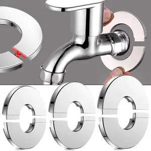 Stainless Steel Pipe Decorative Cover Self-Adhesive Water Pipe Faucet Wall Covers Detachable Accessories Home Bathrooom Supplies