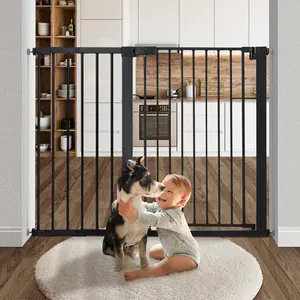 36" Tall Pet Safety Gate, 29.5-48.8" for Stairs and Doorway,Pressure Mount Gate for Ages 6 to 36 Months, Baby Safety Gate, Auto Close