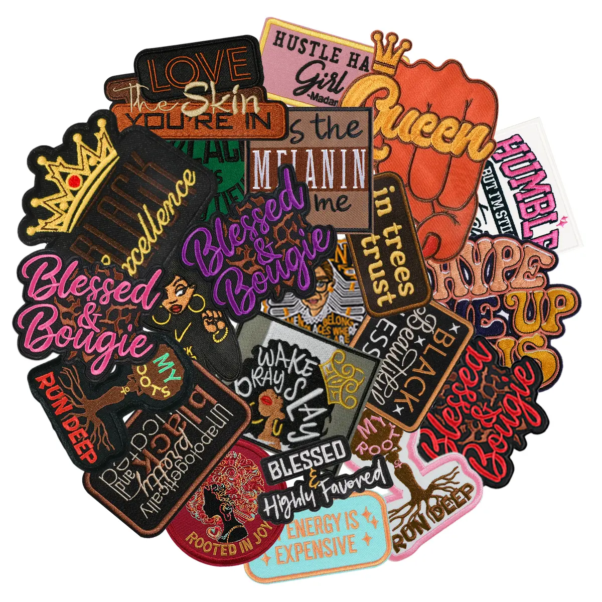 Embroidered Iron-On Patches Appliqués, 20 pcs Assorted Styles, Iron-On/Sew-On Patches for Clothes, Hats, Backpacks, Fabric, Cute Embroidery Patches for Clothing, Jeans, Jackets, DIY Accessories