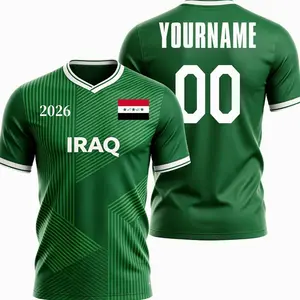 2 Design Custom Mens Womens Iraq 2026 Soccer Jersey Gifts For Fans