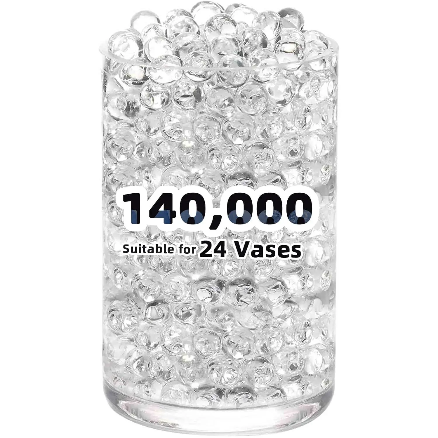 140,000 Clear Beads for Vases, Transparent Vase Filler, Christmas Decoration, Wedding Centerpiece, Floating Candles, Floral Decoration