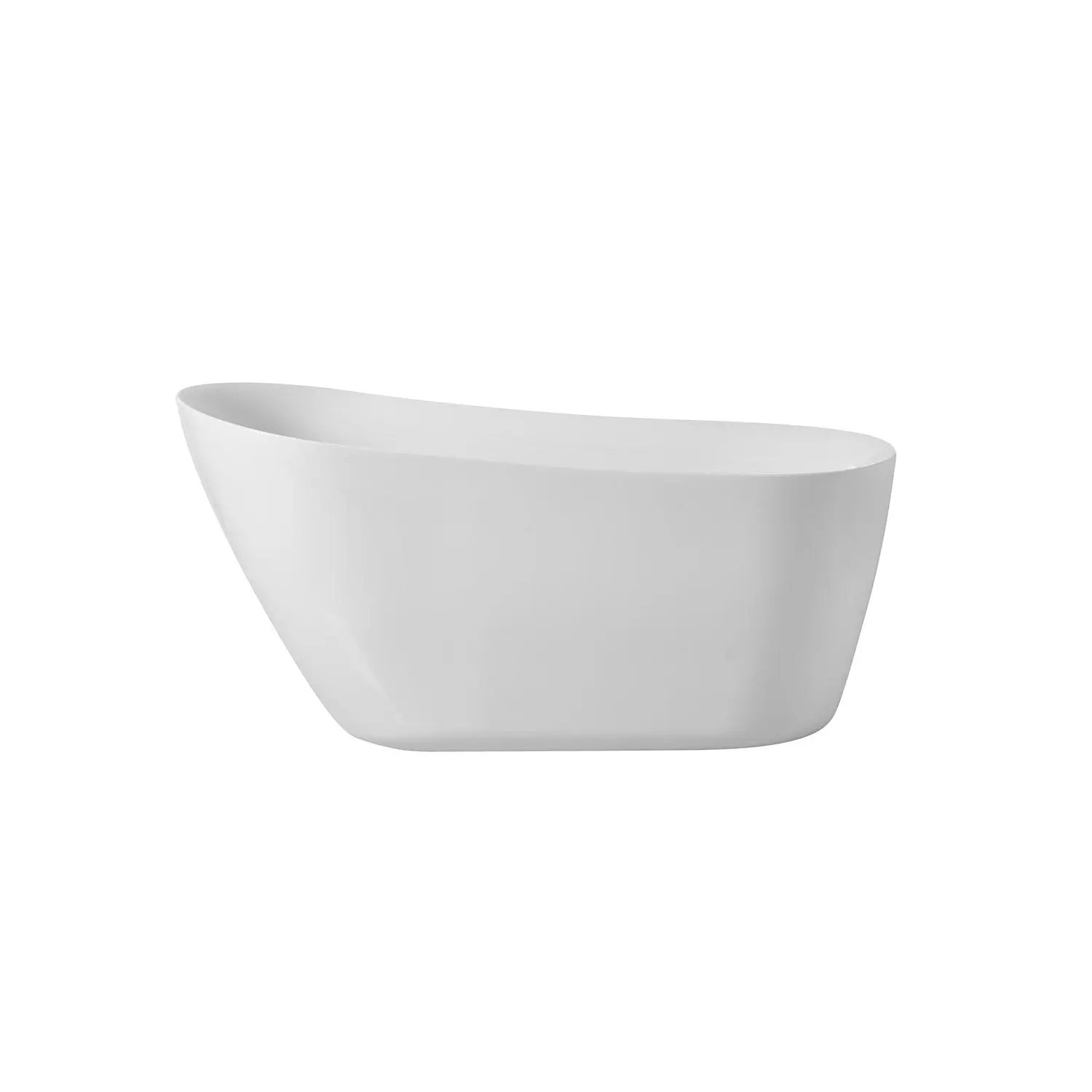 59 Inch Soaking Single Slipper Bathtub In Glossy White - Style: 8463854