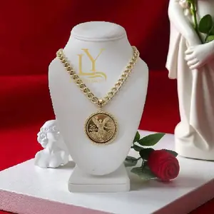 LaYaiBoutique #1945 High Quality 14k Gold Plated Necklace and Pendant Centenary