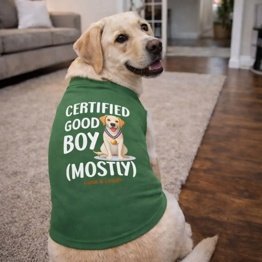 Certified Good Boy (Mostly) Dog Shirt