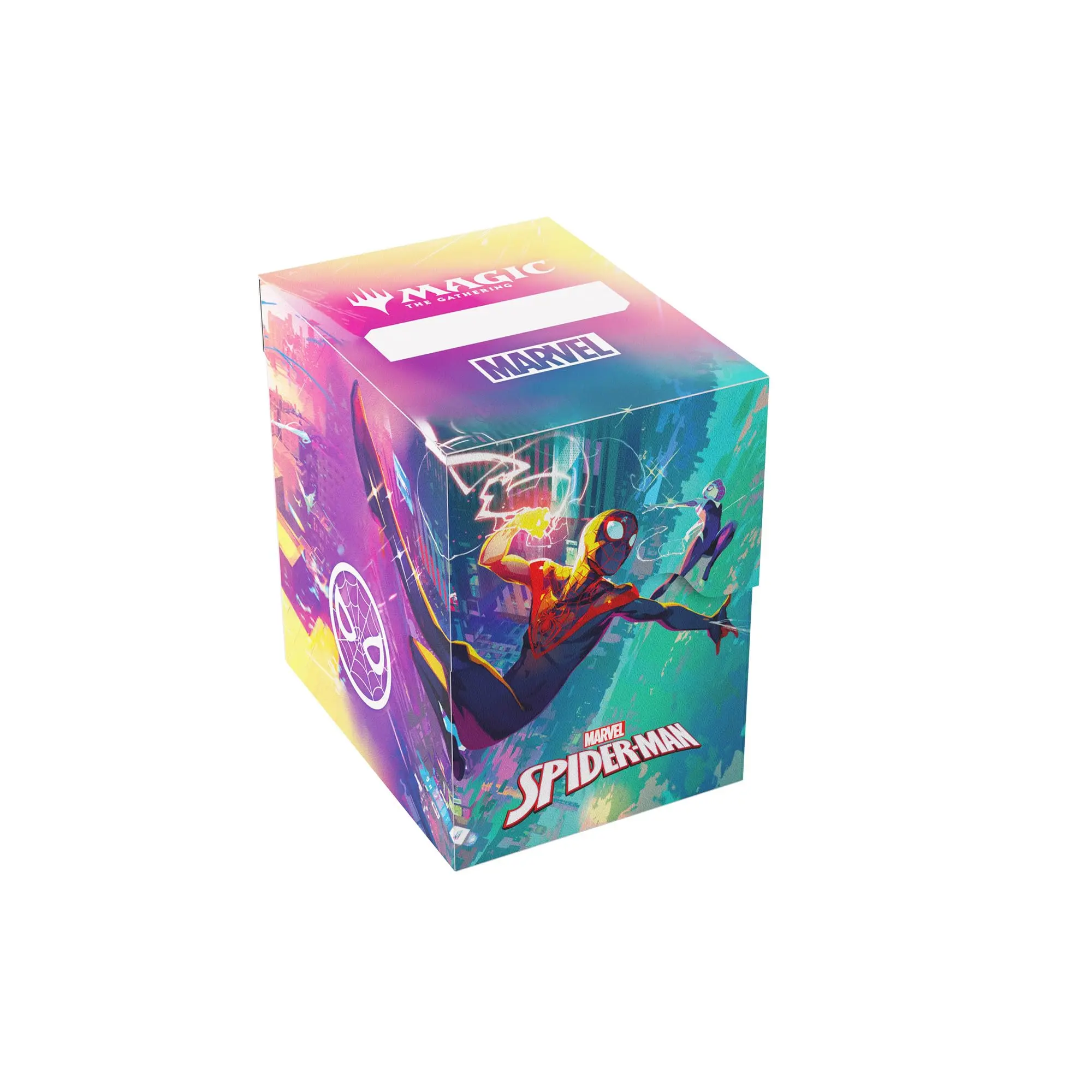 Gamegenic Magic: The Gathering Marvel’s Spider-Man SOFT CRATE - 80+ Spider-Man/Spider-Gwen Design, 2-in-1 Deck Box with Integrated Token Box, Holds 80 Double-Sleeved or 100 Single-Sleeved Cards