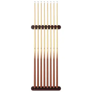Viper Traditional Mahogany 8 Cue Wall Cue Rack Billiard Stick Billiard Ball Set