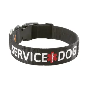Tacticollar - Service Dog Collar, Nylon, Adjustable, Embroidery