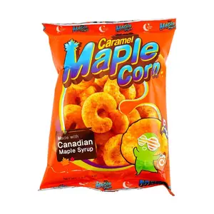CROWN Caramel Corn Snack 74g - Korean Crispy Corn Puffs, Aespa Recommended