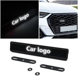 Universal Car LED Grille Decoration Light, Front Face Lamp, Fits All Vehicles, Exterior Modification Parts, Enhance Your Car Style, LED Logo