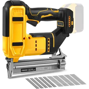 Brad Nailer Compatible with 20V Battery, 2 in 1 Nail Gun Staple Gun with 1000/, Battery Nail Gun for Trim Wood Crafting Home (NO Battery)