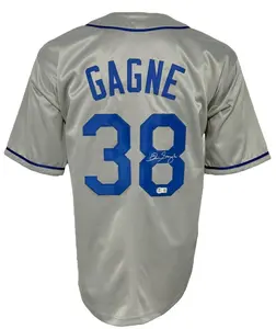 Los Angeles Dodgers Eric Gagne Autographed Pro Style White Jersey BAS Authenticated