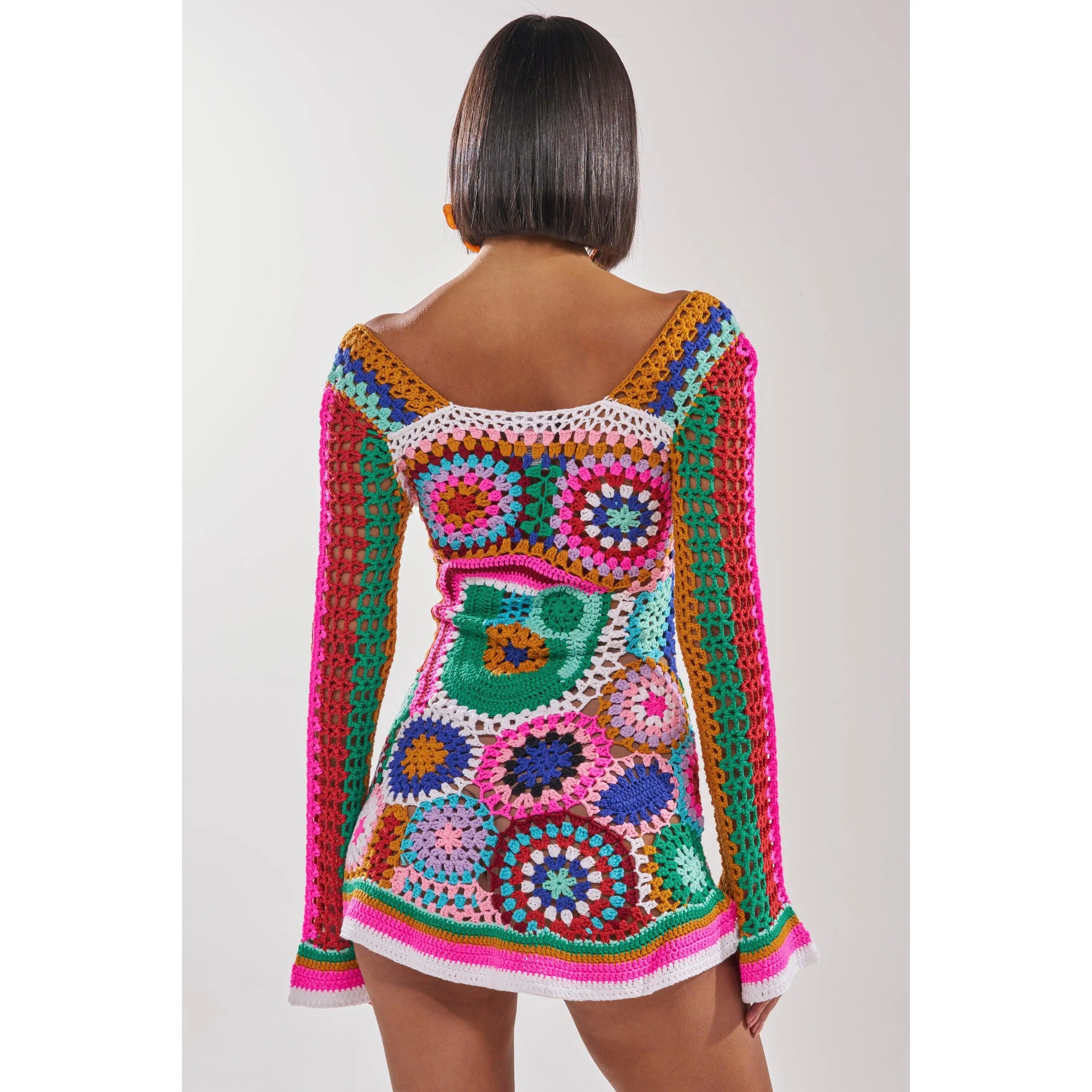 CROCHET ALL DAY COLORBLOCK MINI DRESS - TikTok Shop CROCHET ALL DAY COLORBLOCK MINI DRESS - TikTok Shop