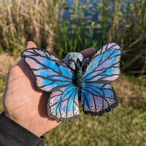 butterfly sculpture Cartoon Handmade Sculpture Housewarming White