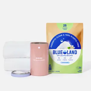 Blueland Oxi Laundry Booster, Eco-Friendly Mineral & Plant-Based Stain Remover, Color Boosting Ox Cleaner + Storage Tin Blueland Oxi Laundry Booster, Eco-Friendly Mineral & Plant-Based Stain Remover, Color Boosting Ox Cleaner + Storage Tin
