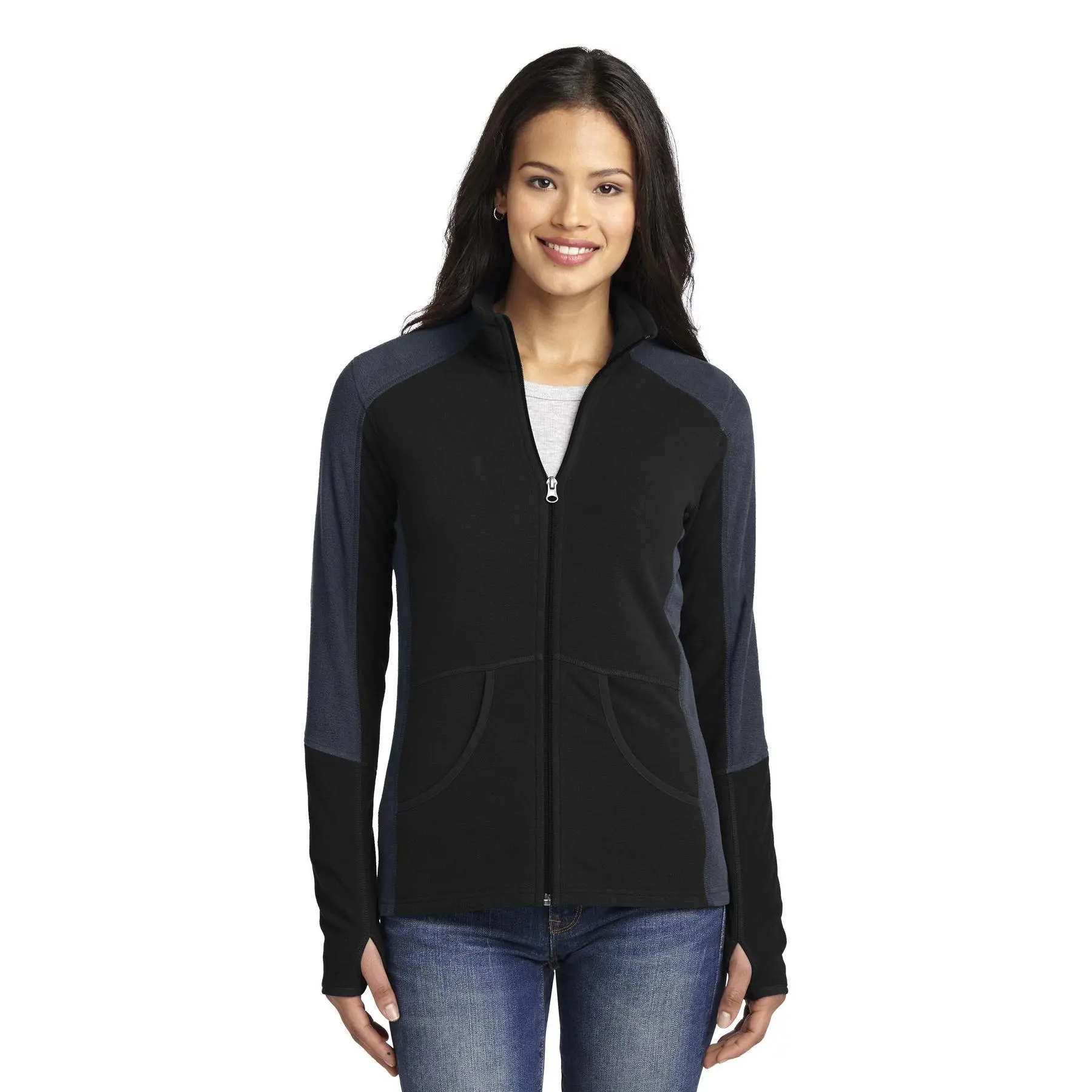 Port Authority® Ladies Colorblock Microfleece Jacket. L230