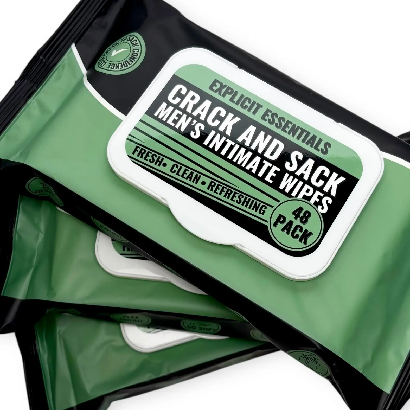 3 Packs of Crack and Sack Wet Wipes, Intimiate Wipes For Men Gift Functional