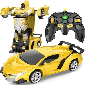 【Free Shipping】Remote Control Car Toys with Battery - Transforming RC Cars for Kids - One Button Transformation and 360 Degree Rotating Drifting