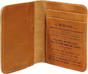 Christmas Gift for Son from Dad – RFID Blocking Wallet, Slim Minimalist Leather Wallet, Unique Father and Son Gift, Perfect Holiday Present for Him