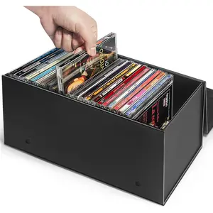 CD Storage Box, CD Holder Store 30 Jewel Cases, Disc Holder Media Storage Organizer
