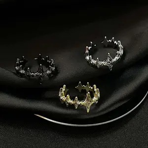 [Holiday gift Limited time event] New star open ring female fashion personality niche design high-end couple ring