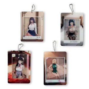 Naruto - Hinata & Tsunade Anime Fridge Magnet, Pull-Out Acrylic Keychain, Trendy Cute Keychain, Cartoon Transparent Standee, Adorable Bag Charm, Anime Car Acrylic Ornament