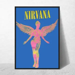 NIRVANA Band Poster , Vintage Wall Art ,Concert Poster