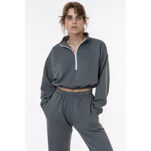 F396 - Flex Fleece Half Zip Cropped Pullover