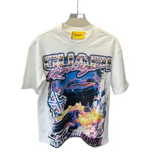 Oversize "GUAPI" Graphic Tee w/ Rhinestone Bling| Y2K Vintage Acid Wash Streetwear| Unisex Statement Top for Edgy Summer OOTD & Festival