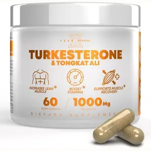 Peak Revival-X Turkesterone & Tongkat Ali 1000mg Complexwith 500mg Ajuga Turkestanica Per Serving Natural Capsulefor Muscle Health & Energy Boost