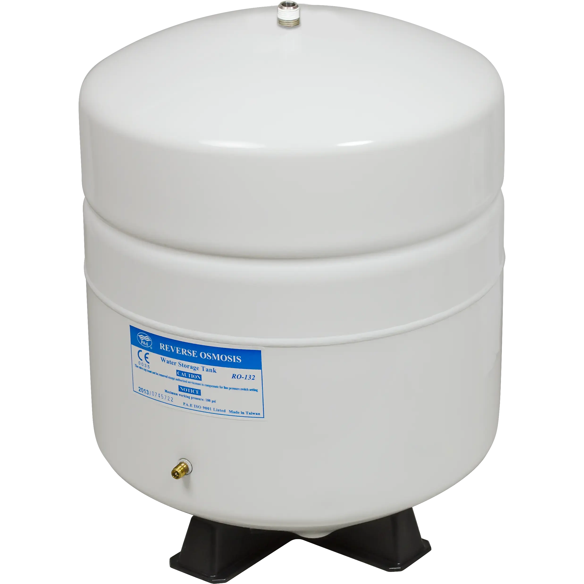 Steel Bladder Tank 4 Gal 3.1 Gal Cap 0.25" MPT 10.8" x 14" -TANK-SN04-4