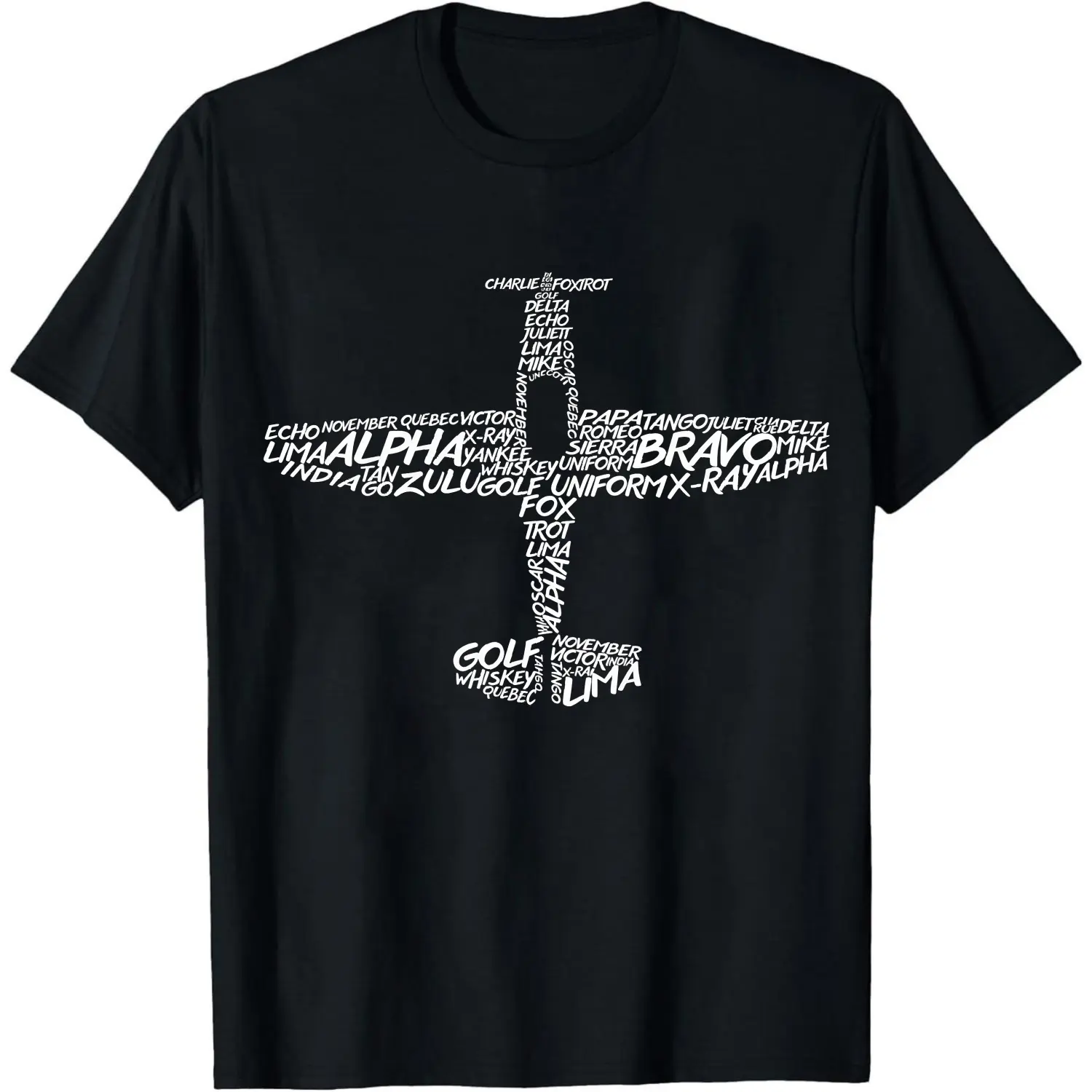 100% Cotton Alpha Bravo Charlie Delta Echo Foxtrot T-Shirt Women Men Unisex Clothing Streetwear